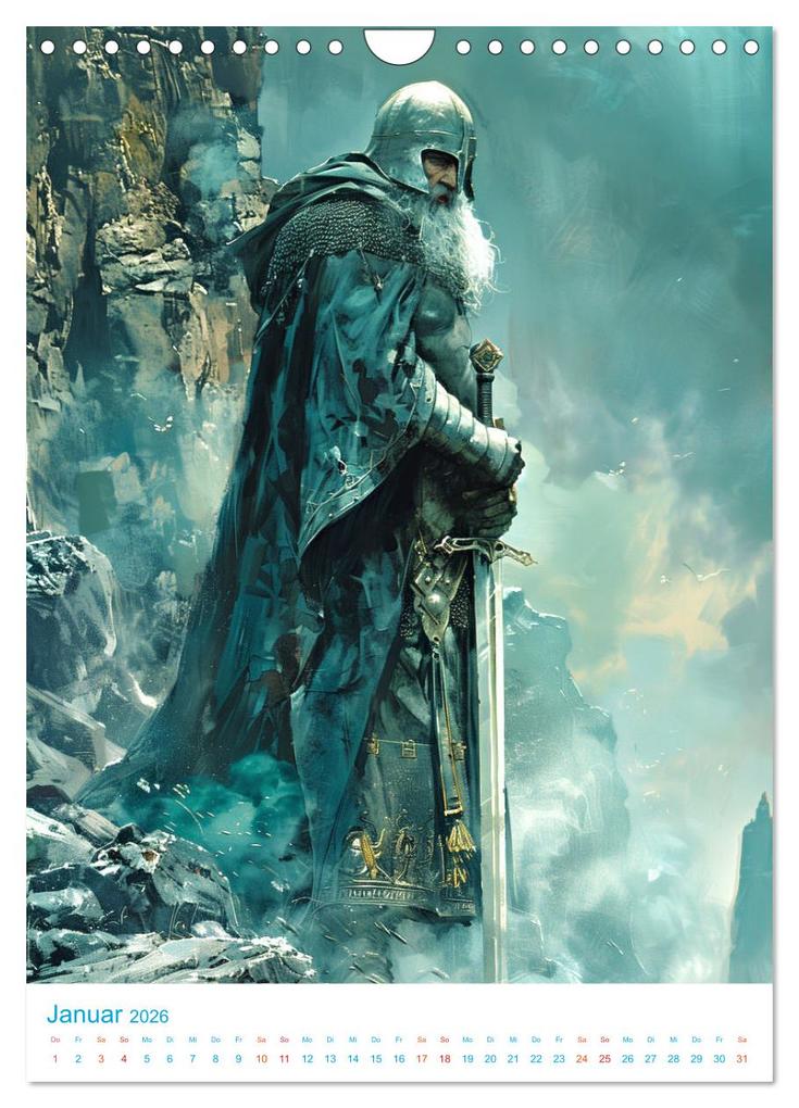 Weitere Ansicht: Rittertum - ein Jahr voller Heldentaten (Wandkalender 2026 DIN A4 hoch), CALVENDO Monatskalender | Val Thoermer, Calvendo