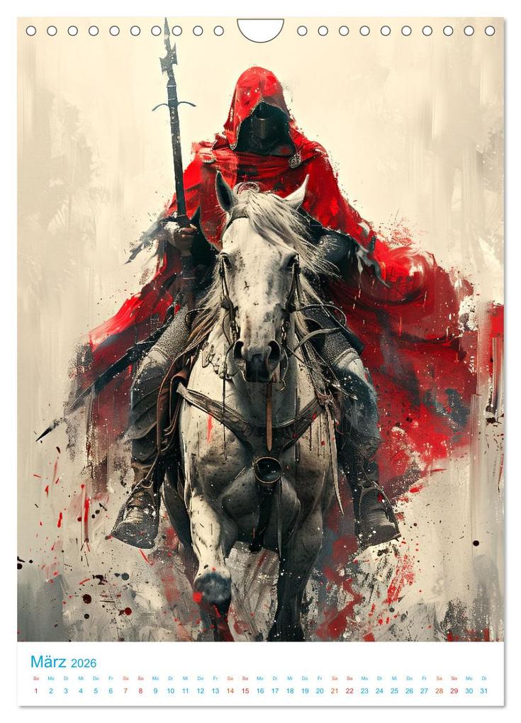 Weitere Ansicht: Rittertum - ein Jahr voller Heldentaten (Wandkalender 2026 DIN A4 hoch), CALVENDO Monatskalender | Val Thoermer, Calvendo