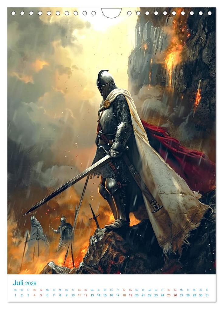 Weitere Ansicht: Rittertum - ein Jahr voller Heldentaten (Wandkalender 2026 DIN A4 hoch), CALVENDO Monatskalender | Val Thoermer, Calvendo