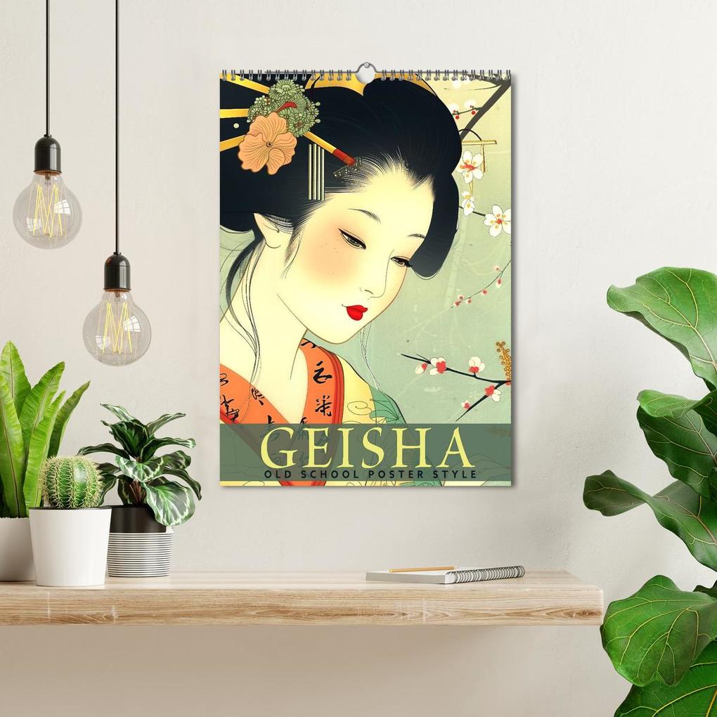 Weitere Ansicht: Geisha - Old School Poster Style (Wandkalender 2026 DIN A3 hoch), CALVENDO Monatskalender | Val Thoermer, Calvendo
