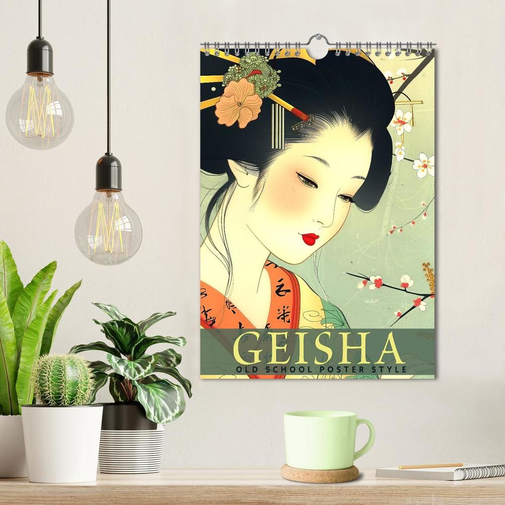 Weitere Ansicht: Geisha - Old School Poster Style (Wandkalender 2026 DIN A4 hoch), CALVENDO Monatskalender | Val Thoermer, Calvendo