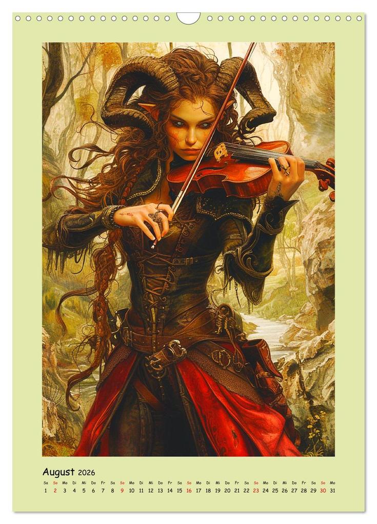 Weitere Ansicht: Druidenland. Keltische Fantasy-Figuren aus der Anderwelt (Wandkalender 2026 DIN A3 hoch), CALVENDO Monatskalender | Rose Hurley, Calvendo