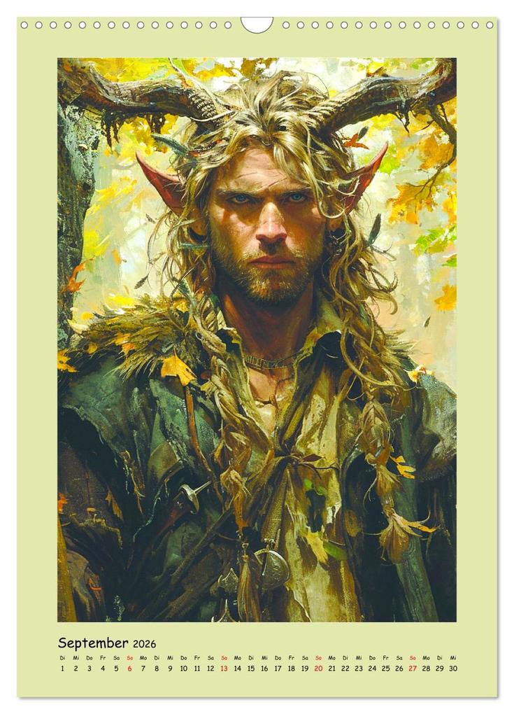 Weitere Ansicht: Druidenland. Keltische Fantasy-Figuren aus der Anderwelt (Wandkalender 2026 DIN A3 hoch), CALVENDO Monatskalender | Rose Hurley, Calvendo