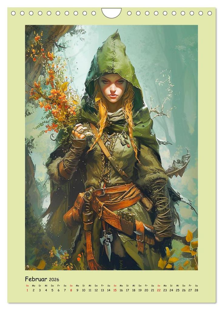 Weitere Ansicht: Druidenland. Keltische Fantasy-Figuren aus der Anderwelt (Wandkalender 2026 DIN A4 hoch), CALVENDO Monatskalender | Rose Hurley, Calvendo