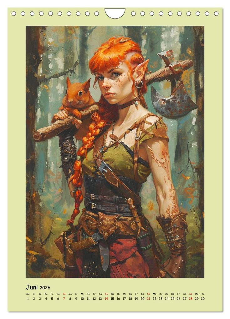 Weitere Ansicht: Druidenland. Keltische Fantasy-Figuren aus der Anderwelt (Wandkalender 2026 DIN A4 hoch), CALVENDO Monatskalender | Rose Hurley, Calvendo