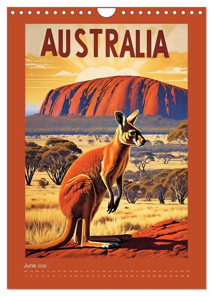 Weitere Ansicht: World Travel Posters - Nostalgic Trip Around the Globe (Wall Calendar 2026 DIN A4 portrait), CALVENDO 12 Month Wall Calendar | Calvendo, Renate Utz