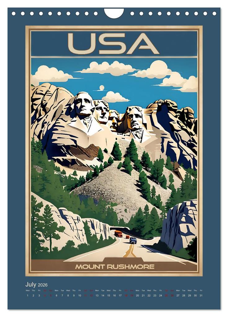 Weitere Ansicht: World Travel Posters - Nostalgic Trip Around the Globe (Wall Calendar 2026 DIN A4 portrait), CALVENDO 12 Month Wall Calendar | Calvendo, Renate Utz