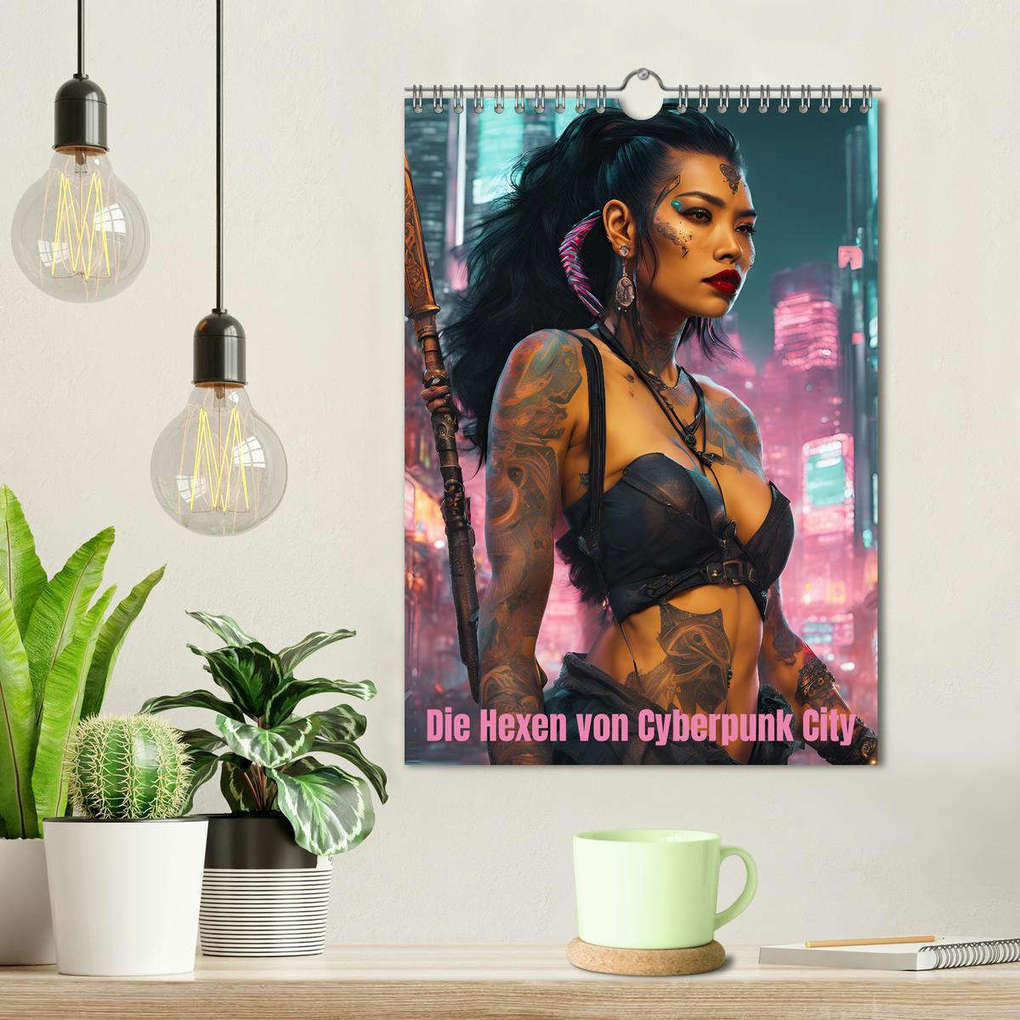 Weitere Ansicht: Die Hexen von Cyberpunk City (Wandkalender 2026 DIN A4 hoch), CALVENDO Monatskalender | Sabine Heiland, Calvendo