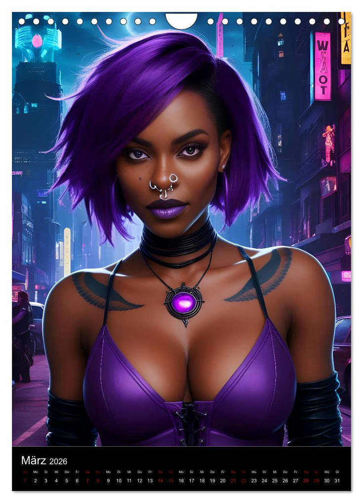 Weitere Ansicht: Die Hexen von Cyberpunk City (Wandkalender 2026 DIN A4 hoch), CALVENDO Monatskalender | Sabine Heiland, Calvendo