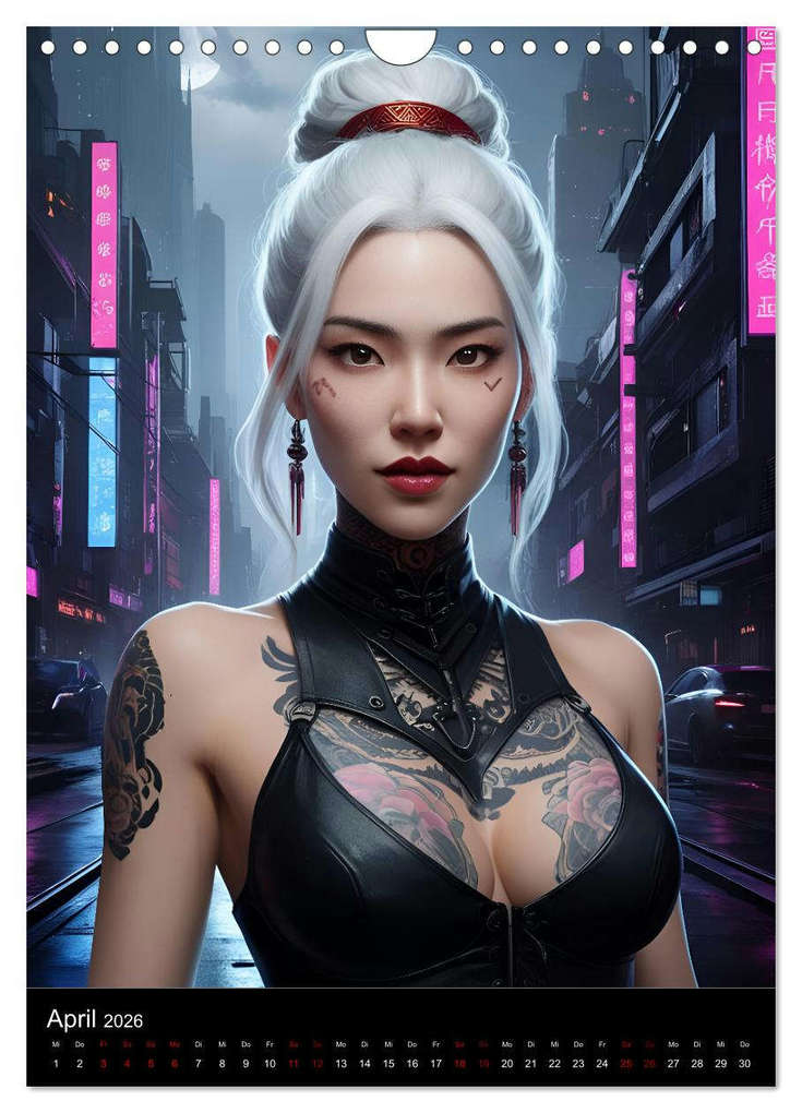 Weitere Ansicht: Die Hexen von Cyberpunk City (Wandkalender 2026 DIN A4 hoch), CALVENDO Monatskalender | Sabine Heiland, Calvendo