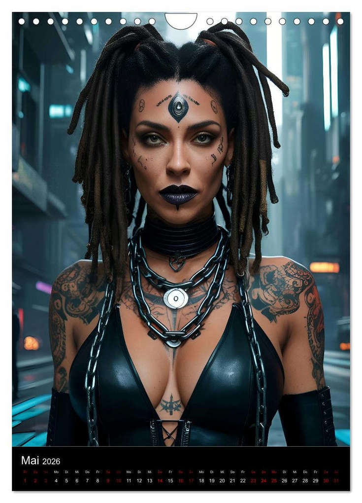 Weitere Ansicht: Die Hexen von Cyberpunk City (Wandkalender 2026 DIN A4 hoch), CALVENDO Monatskalender | Sabine Heiland, Calvendo