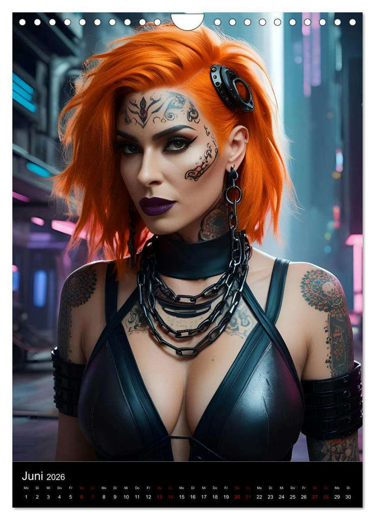 Weitere Ansicht: Die Hexen von Cyberpunk City (Wandkalender 2026 DIN A4 hoch), CALVENDO Monatskalender | Sabine Heiland, Calvendo