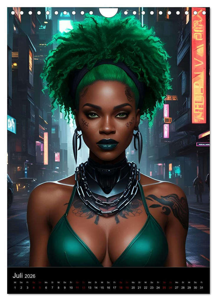 Weitere Ansicht: Die Hexen von Cyberpunk City (Wandkalender 2026 DIN A4 hoch), CALVENDO Monatskalender | Sabine Heiland, Calvendo