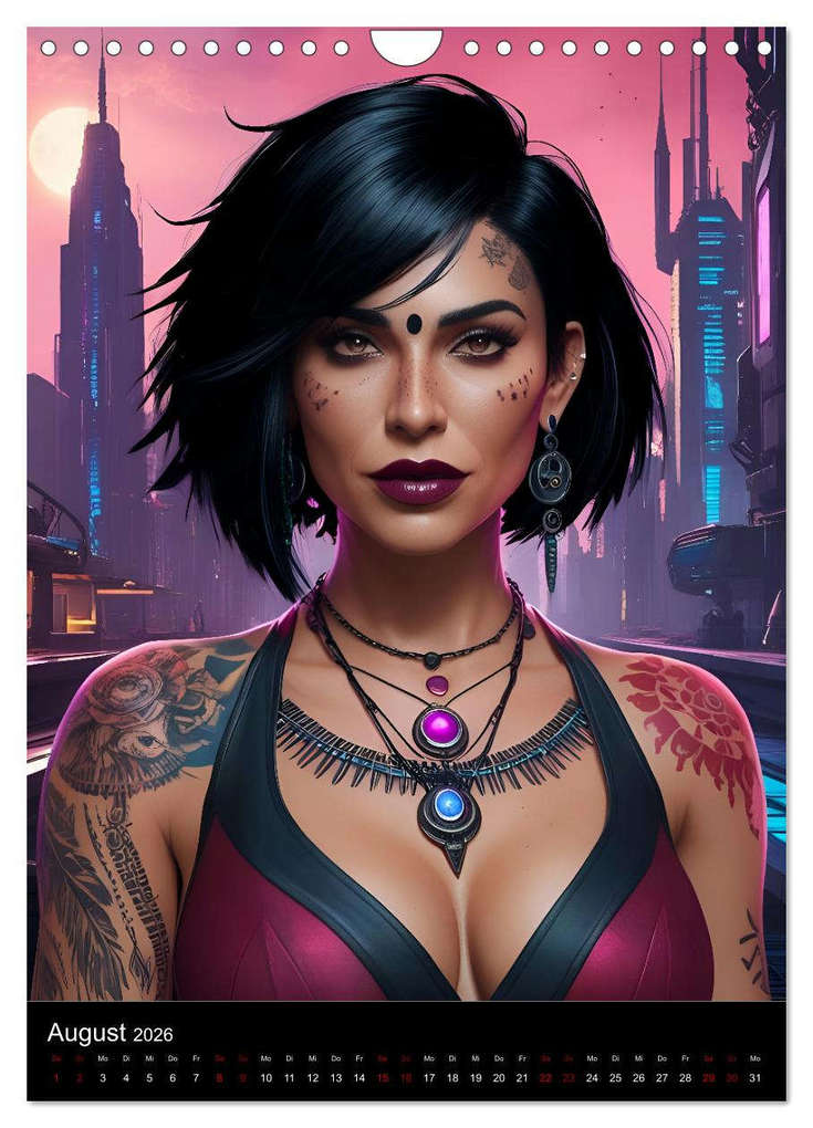 Weitere Ansicht: Die Hexen von Cyberpunk City (Wandkalender 2026 DIN A4 hoch), CALVENDO Monatskalender | Sabine Heiland, Calvendo