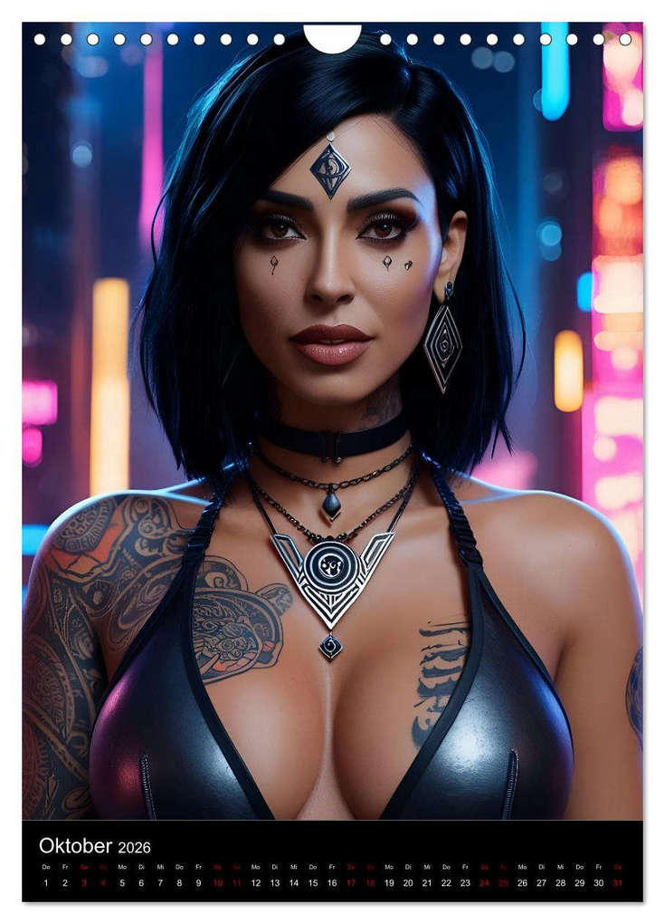 Weitere Ansicht: Die Hexen von Cyberpunk City (Wandkalender 2026 DIN A4 hoch), CALVENDO Monatskalender | Sabine Heiland, Calvendo