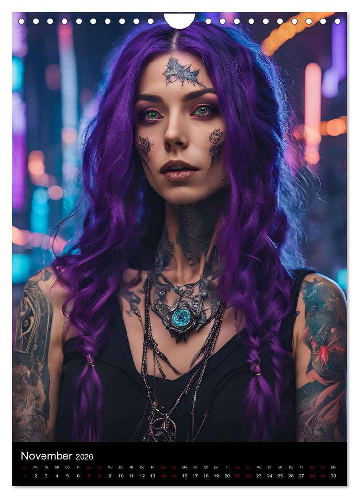 Weitere Ansicht: Die Hexen von Cyberpunk City (Wandkalender 2026 DIN A4 hoch), CALVENDO Monatskalender | Sabine Heiland, Calvendo