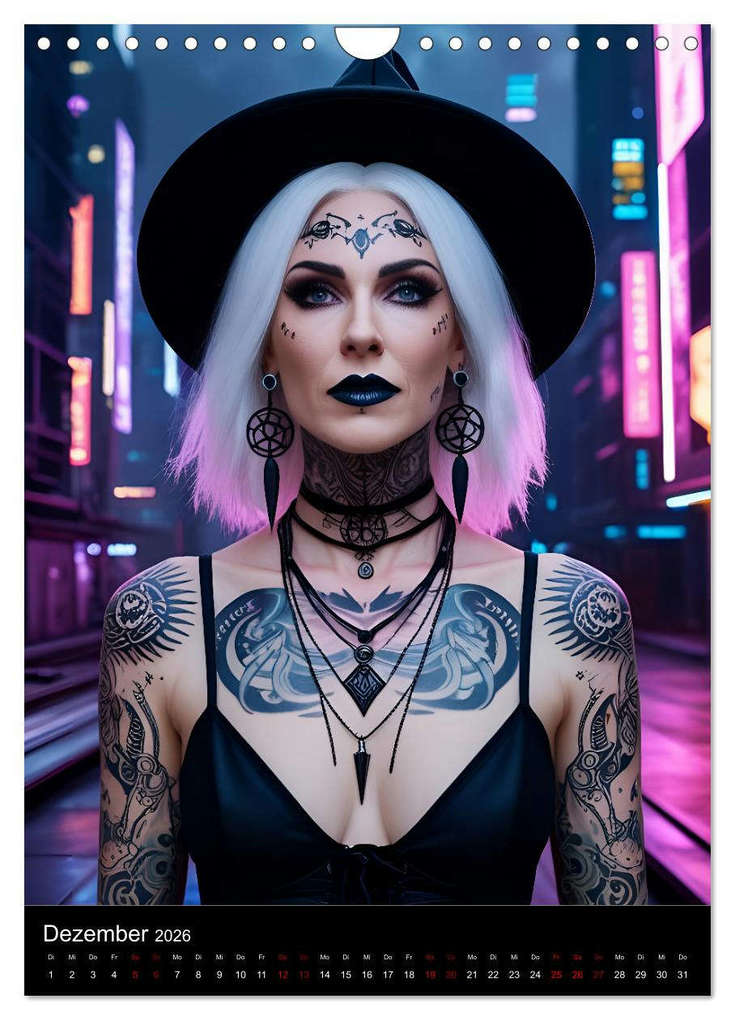 Weitere Ansicht: Die Hexen von Cyberpunk City (Wandkalender 2026 DIN A4 hoch), CALVENDO Monatskalender | Sabine Heiland, Calvendo