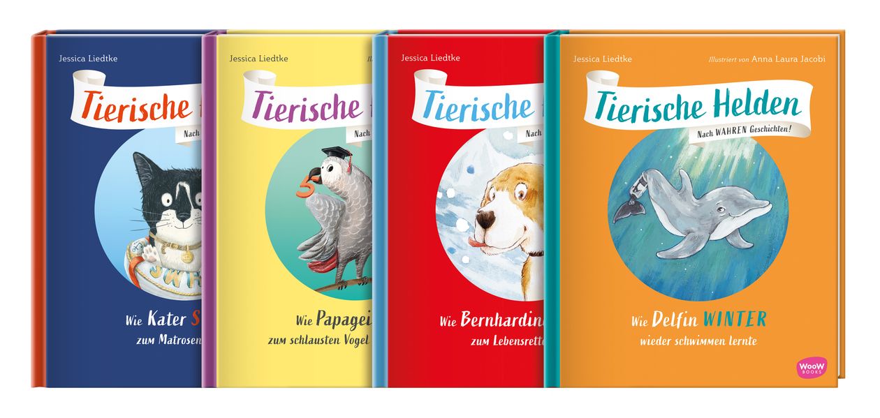 Produktbild: Tierische Helden: Paket (Bd. 1-4) | Jessica Liedtke