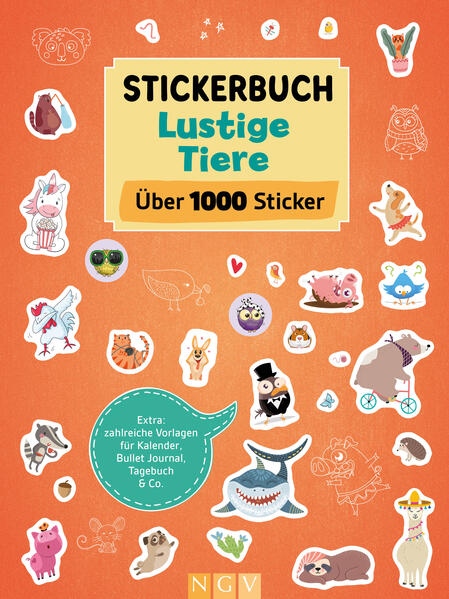 Produktbild: Stickerbuch Lustige Tiere I Über 1000 Sticker
