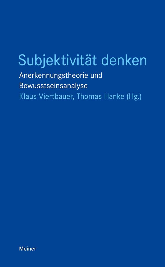Produktbild: Subjektivität denken