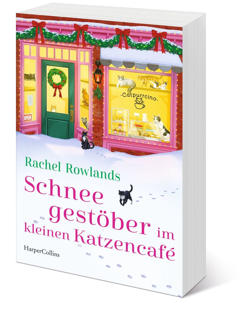 Weitere Ansicht: Schneegestöber im kleinen Katzencafé | Rachel Rowlands