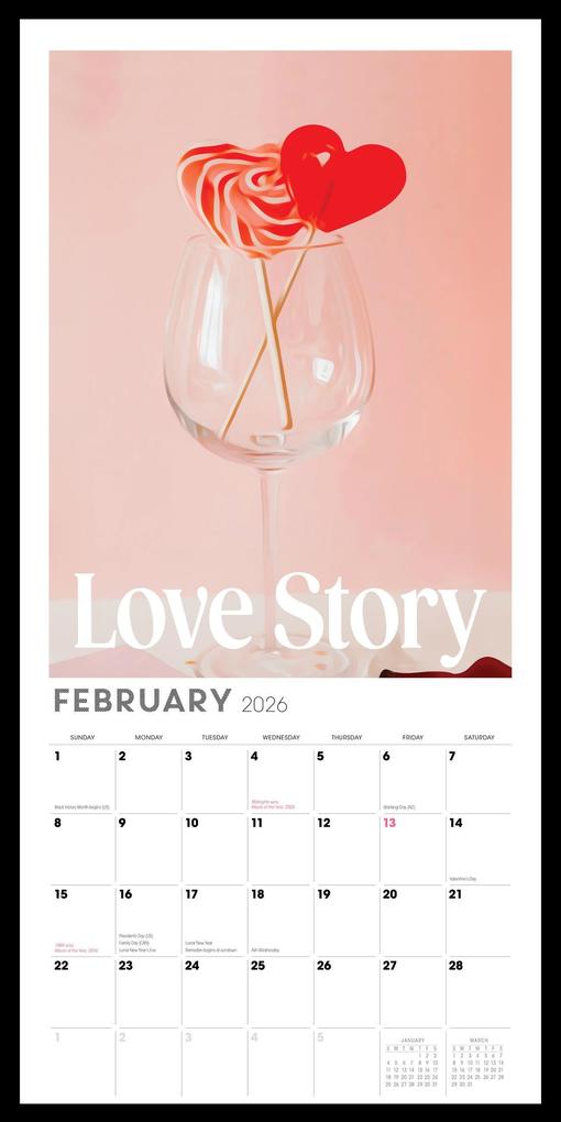 Weitere Ansicht: Forever & Always: A 2026 Wall Calendar Inspired by Taylor Swift Songs (Unofficial and Unauthorized) | Reese Faith Designs, Workman Calendars