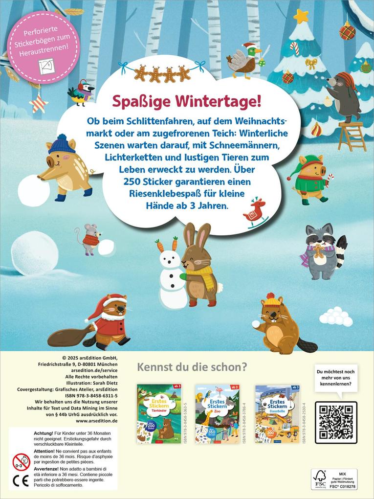Weitere Ansicht: Erstes Stickern - Im Winter