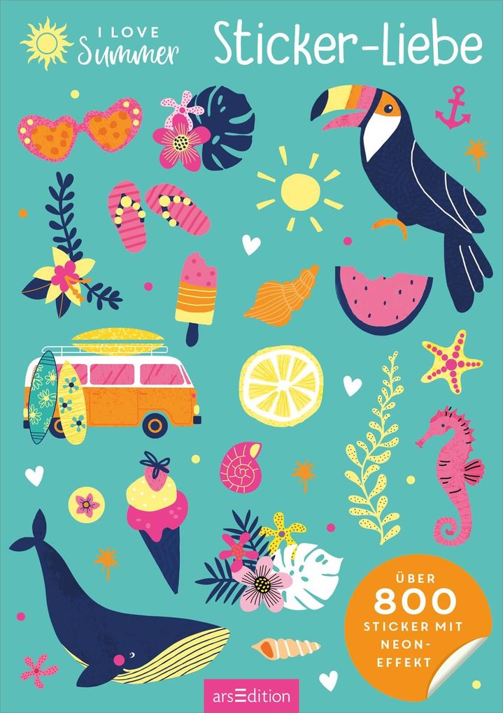 Weitere Ansicht: I Love Summer - Sticker-Liebe