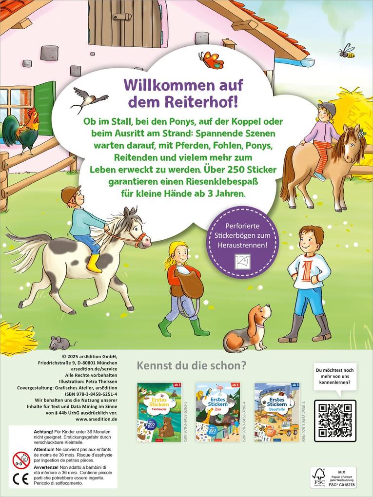 Weitere Ansicht: Erstes Stickern - Reiterhof