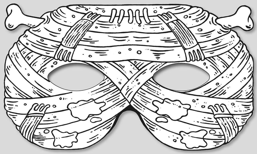 Weitere Ansicht: Gruselmasken zum Ausmalen