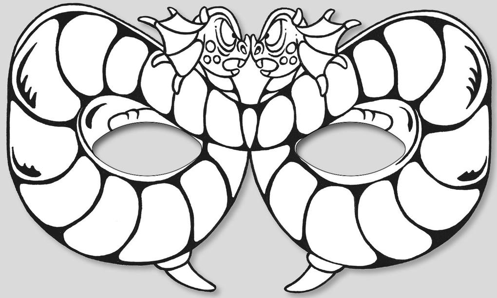 Weitere Ansicht: Gruselmasken zum Ausmalen