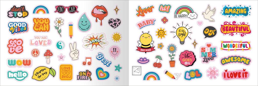 Weitere Ansicht: myNOTES Papeterie: Stickerheft Oh, happy day!