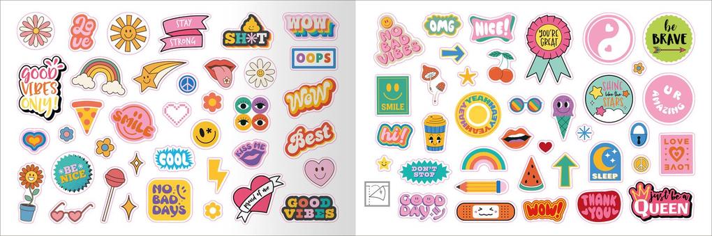 Weitere Ansicht: myNOTES Papeterie: Stickerheft Oh, happy day!