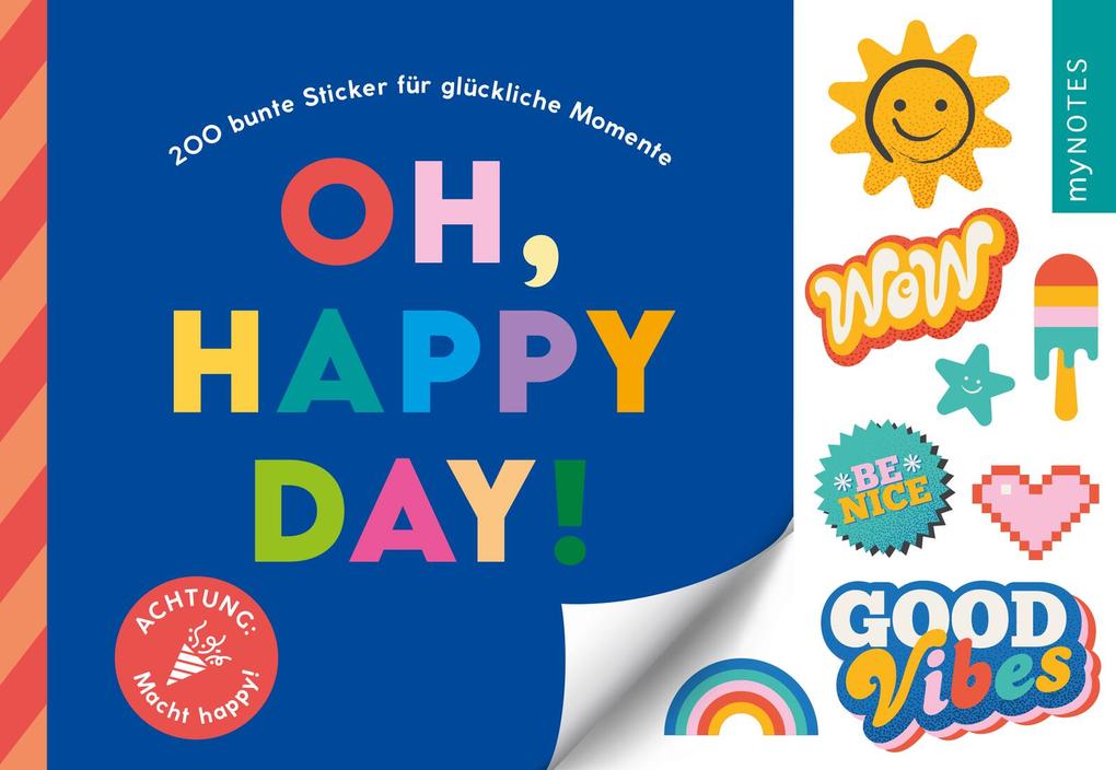 Weitere Ansicht: myNOTES Papeterie: Stickerheft Oh, happy day!