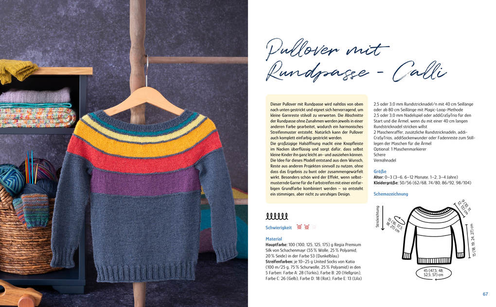 Weitere Ansicht: Stricken mit Sockenwolle für die Kleinen | Caroline Wallmann