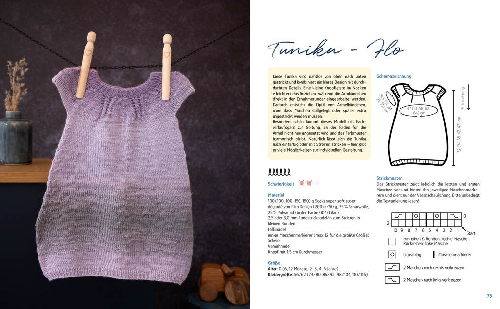 Weitere Ansicht: Stricken mit Sockenwolle für die Kleinen | Caroline Wallmann
