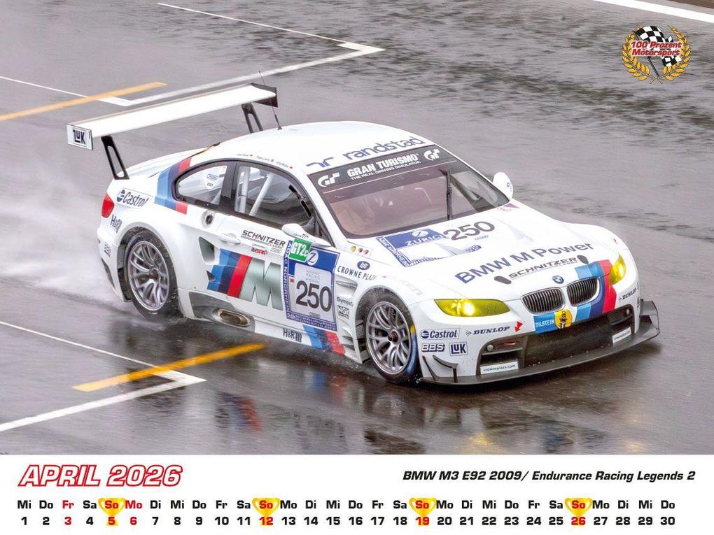 Weitere Ansicht: BMW im Rennsport Kalender 2026 | Frank Pommer