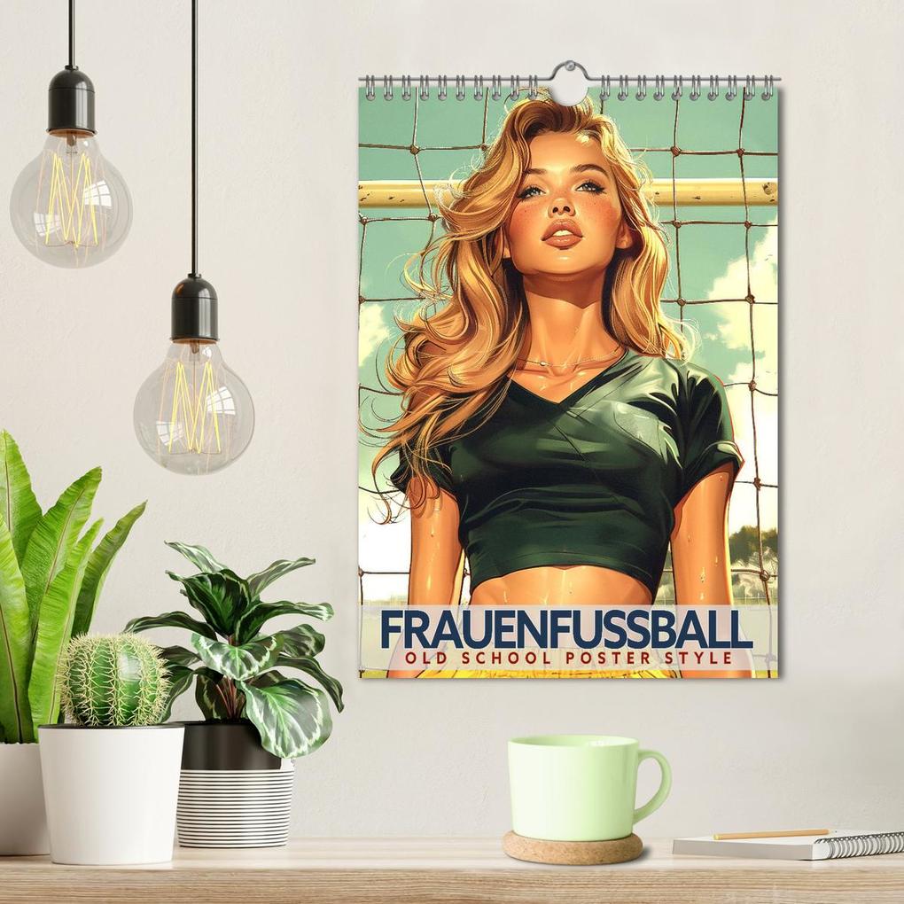 Weitere Ansicht: Frauenfußball - Old School Poster Style (Wandkalender 2026 DIN A4 hoch), CALVENDO Monatskalender | Val Thoermer, Calvendo