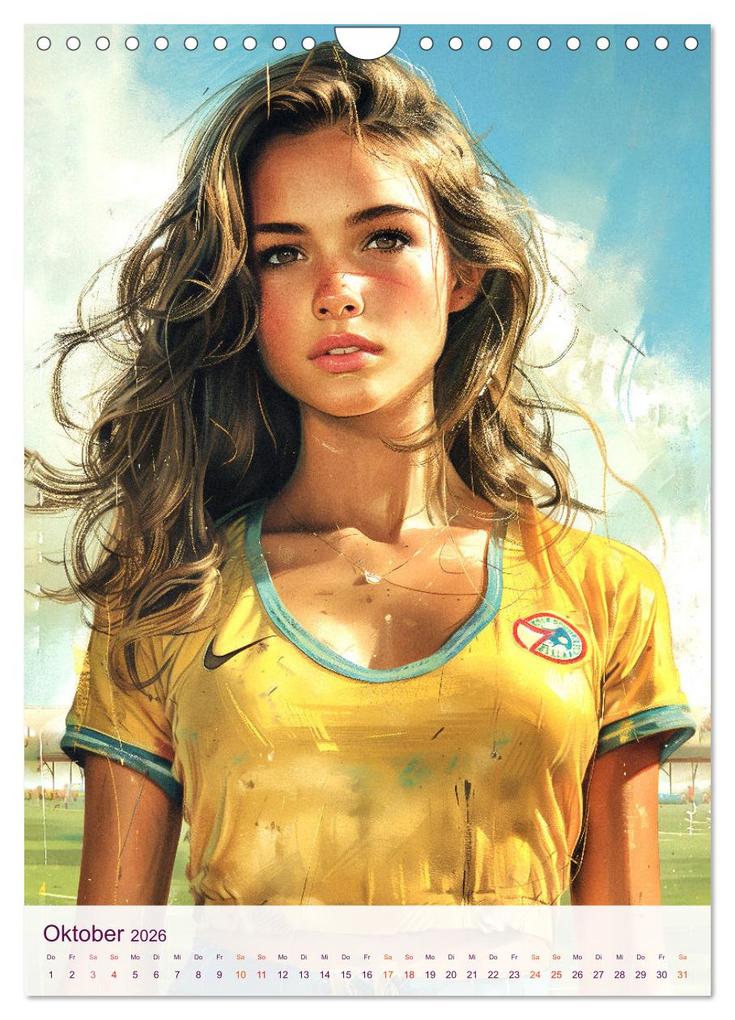 Weitere Ansicht: Frauenfußball - Old School Poster Style (Wandkalender 2026 DIN A4 hoch), CALVENDO Monatskalender | Val Thoermer, Calvendo