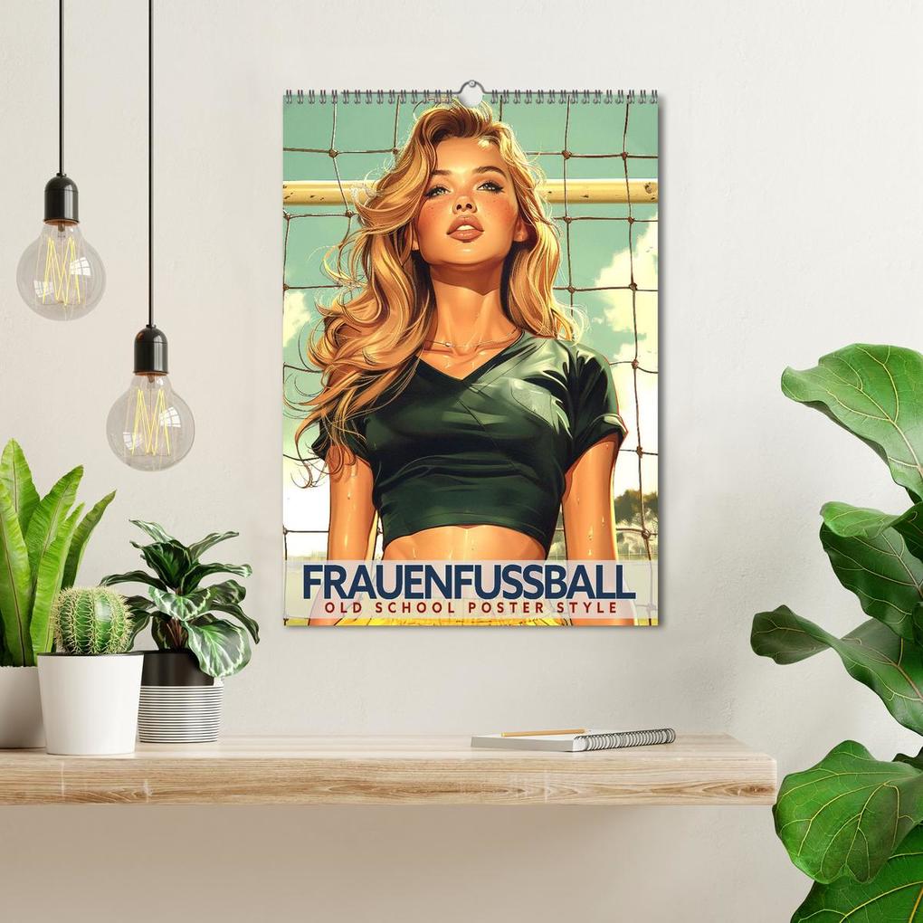 Weitere Ansicht: Frauenfußball - Old School Poster Style (Wandkalender 2026 DIN A3 hoch), CALVENDO Monatskalender | Val Thoermer, Calvendo