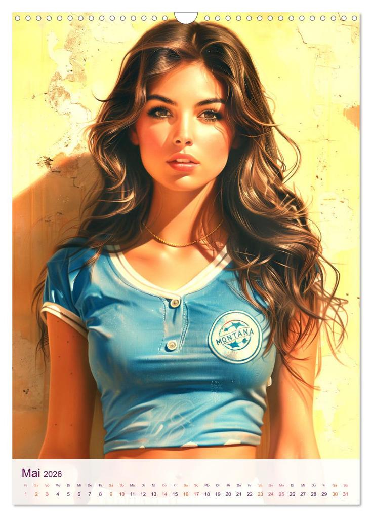 Weitere Ansicht: Frauenfußball - Old School Poster Style (Wandkalender 2026 DIN A3 hoch), CALVENDO Monatskalender | Val Thoermer, Calvendo