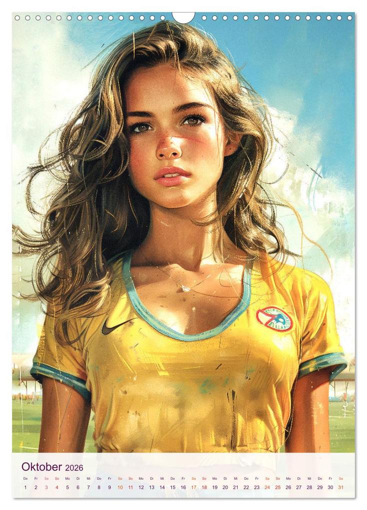 Weitere Ansicht: Frauenfußball - Old School Poster Style (Wandkalender 2026 DIN A3 hoch), CALVENDO Monatskalender | Val Thoermer, Calvendo