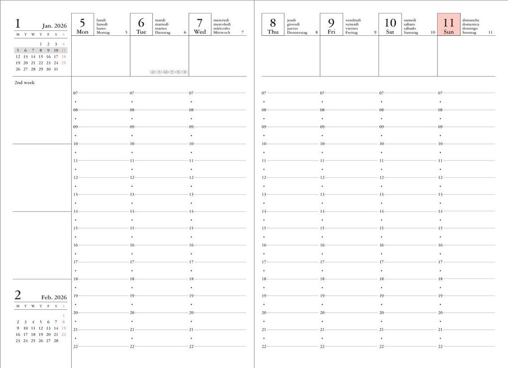 Weitere Ansicht: MARK'S 2025/26 Taschenkalender, A6 Gradient // Green