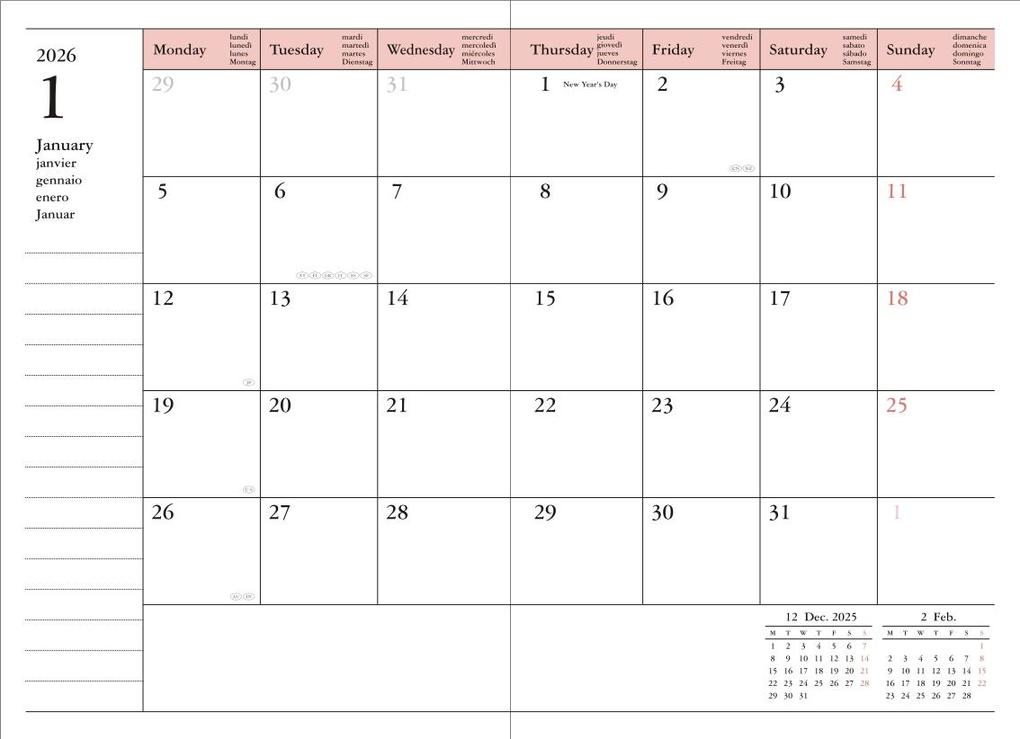 Weitere Ansicht: MARK'S 2025/26 Taschenkalender, A6 Gradient // Green