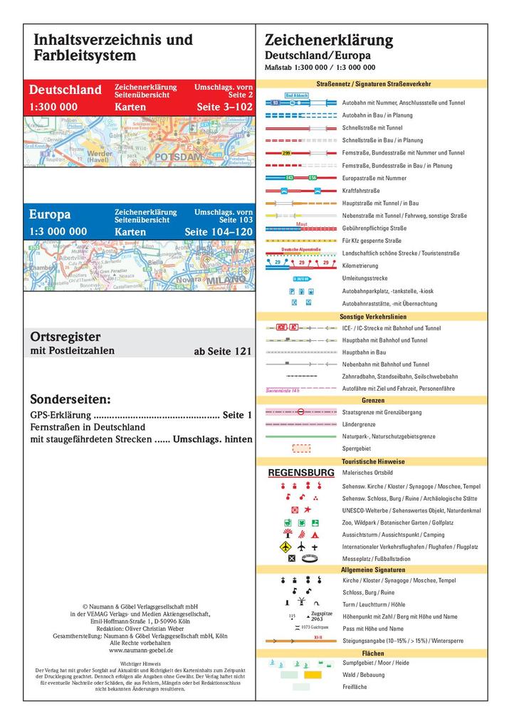 Weitere Ansicht: Neuer Straßenatlas Deutschland/Europa 2026/2027