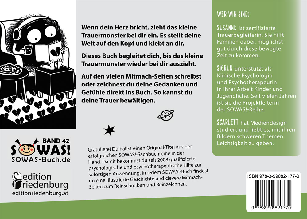 Weitere Ansicht: Das kleine Trauermonster - Trauerbewältigung zum Mitmachen | Susanne Starkmuth, Sigrun Eder, Scarlett Müller-Mangelberger
