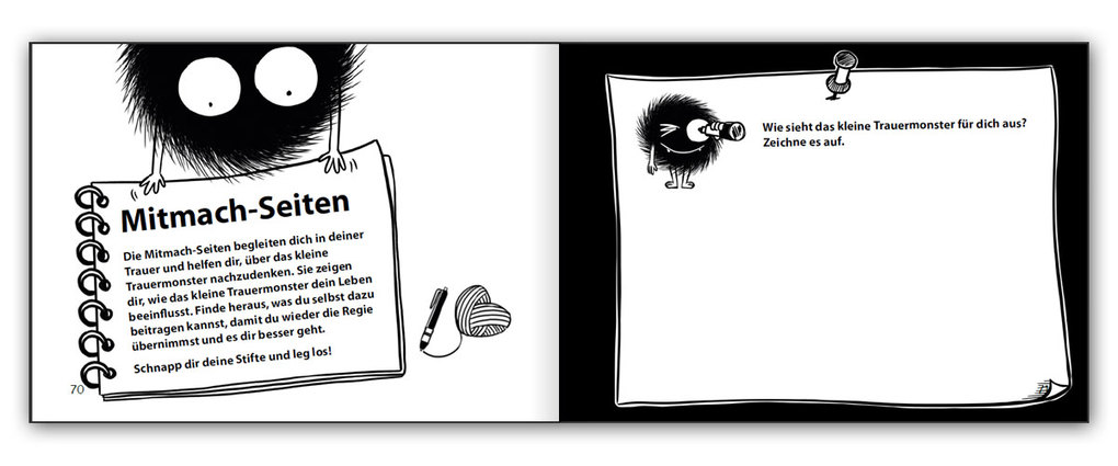 Weitere Ansicht: Das kleine Trauermonster - Trauerbewältigung zum Mitmachen | Susanne Starkmuth, Sigrun Eder, Scarlett Müller-Mangelberger