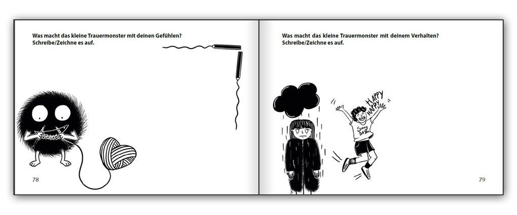 Weitere Ansicht: Das kleine Trauermonster - Trauerbewältigung zum Mitmachen | Susanne Starkmuth, Sigrun Eder, Scarlett Müller-Mangelberger