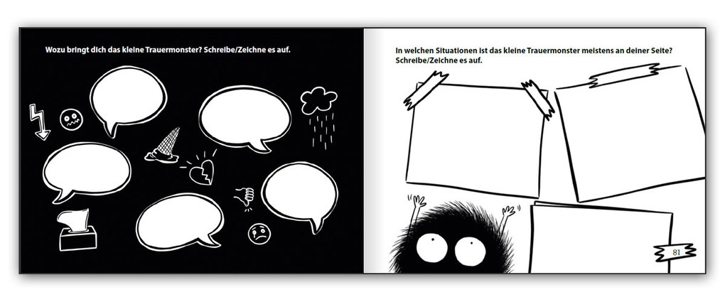 Weitere Ansicht: Das kleine Trauermonster - Trauerbewältigung zum Mitmachen | Susanne Starkmuth, Sigrun Eder, Scarlett Müller-Mangelberger