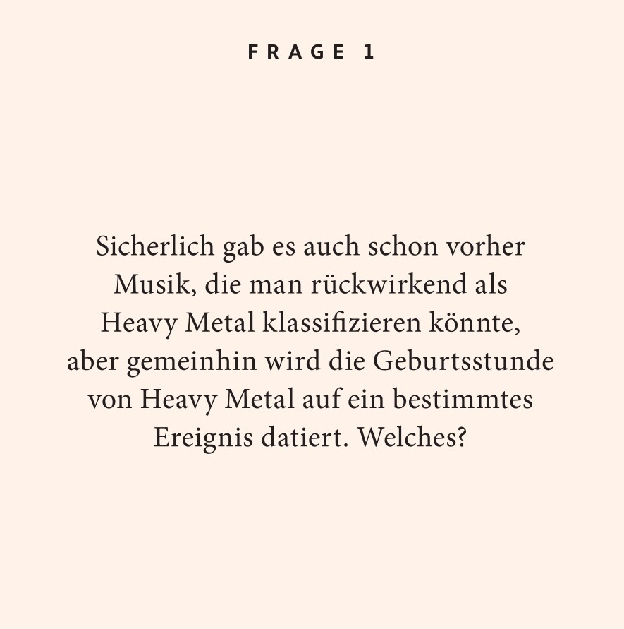 Weitere Ansicht: Heavy Metal-Quiz | Christopher Elvert